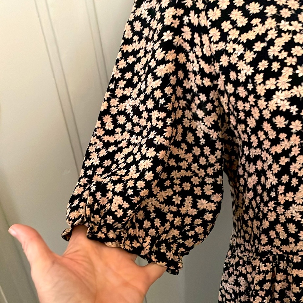 Zara NWOT Boho Floral Tiered Midi Dress - Picture 5 of 9